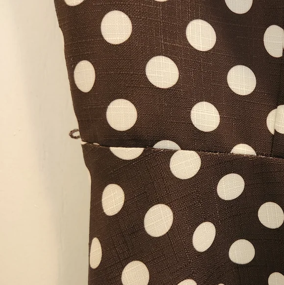 KASPER Brown Polka Dot Dress w/Belt - Picture 7 of 13